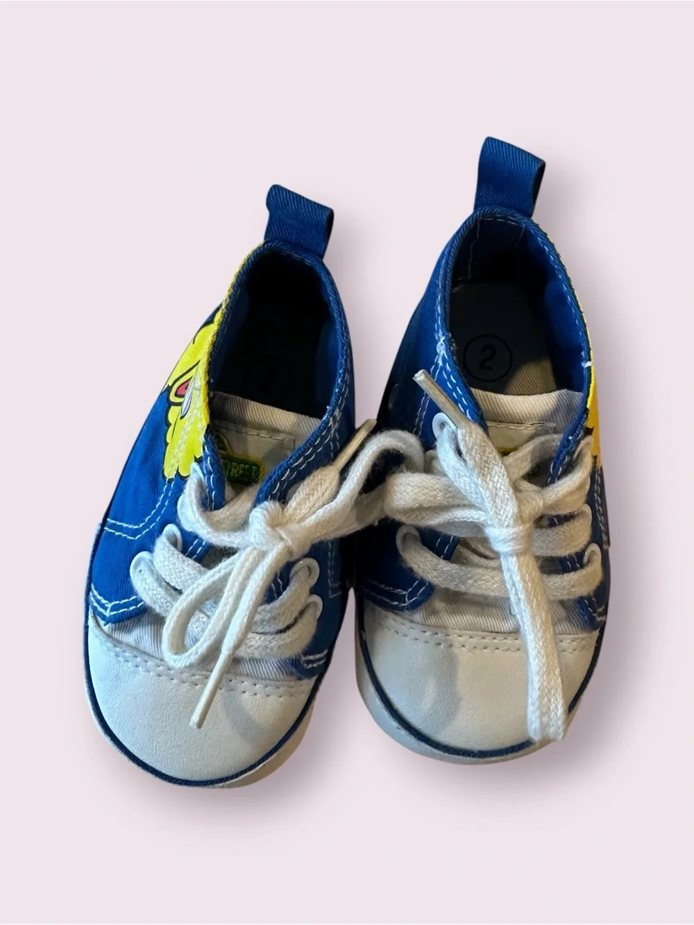 Baby Sesame Street Big Bird Blue and Character Sneakers Size 2